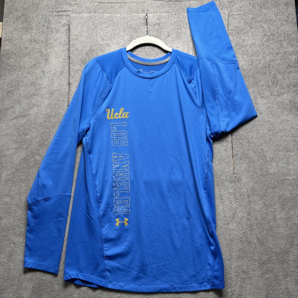 UCLA Los Angeles Men: Shirt Medium Blue Under Armour Heat Gear